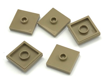 LEGO 50 Black Plates Modified 2 x 2 with Groove Stud Jumper