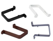 Square Guttering & Downpipe System Black White Brown 2.5m-5.5m Lengths & Fitting