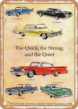 METAL SIGN - 1960 Chrysler Corporation Cars Vintage Ad