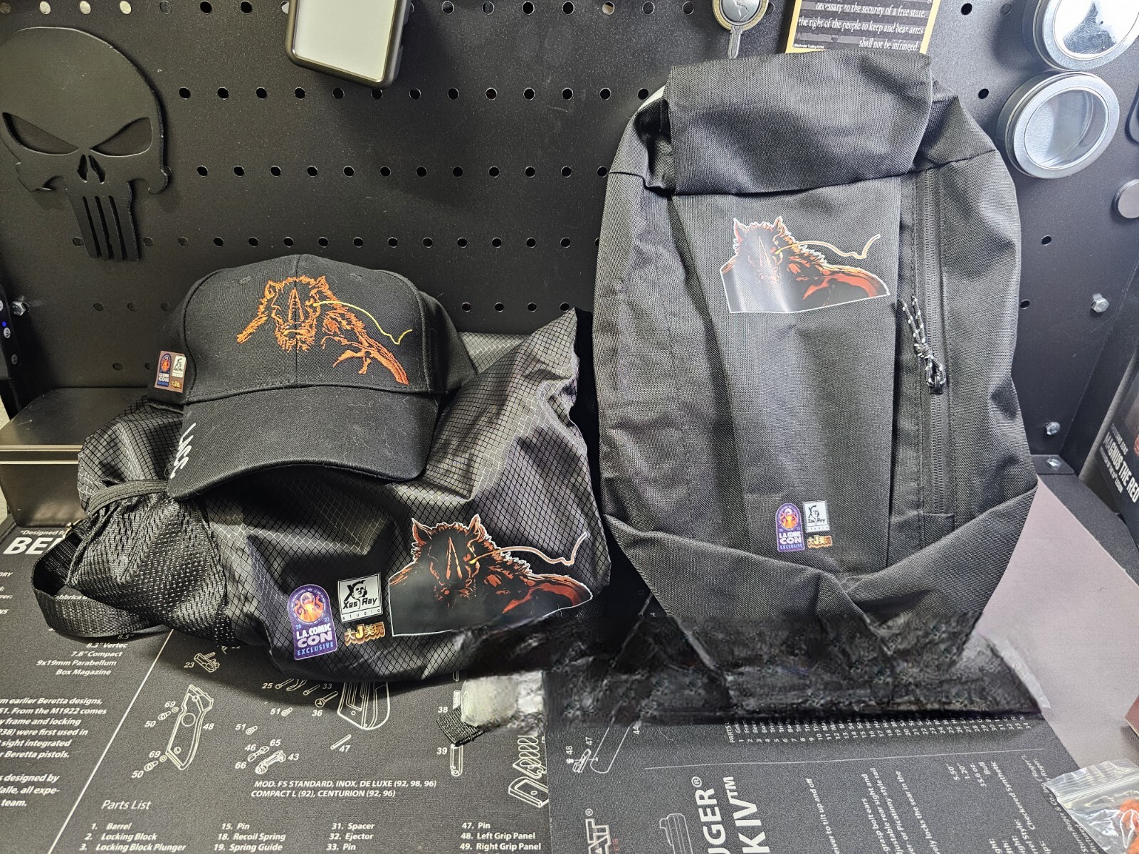 LACC Xesray Fight For Glory Big Horn Set with Hat Backpack String Bag