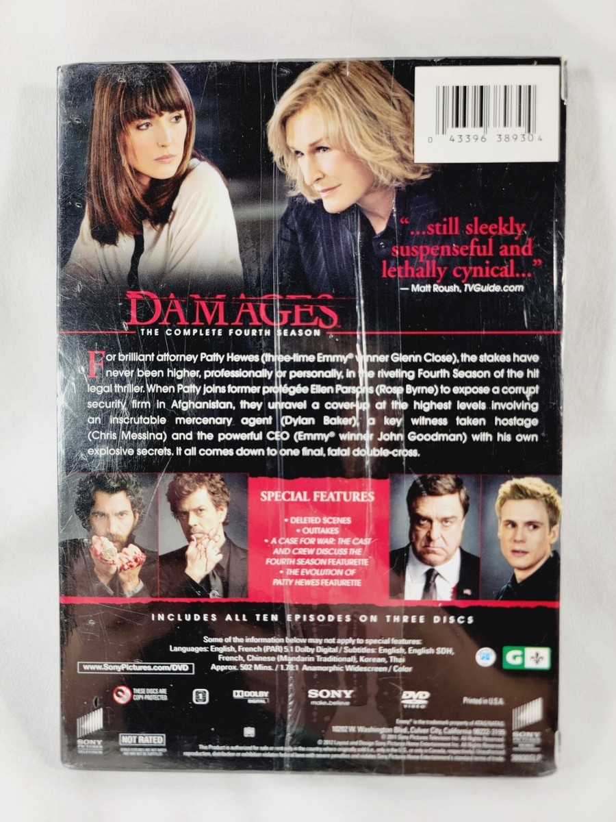 The Damages: The Complete Fourth Season (DVD, 2012, 3-Disc Set