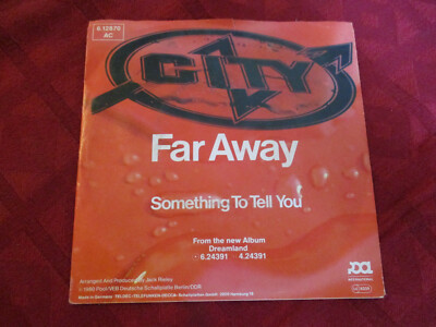 7'' SP 45rpm CITY Far Away ~ Something To Tell You