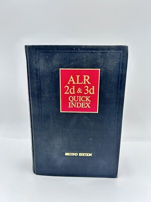 ALR American Law Reports 2d & 3d Quick Index Second Edition 1973