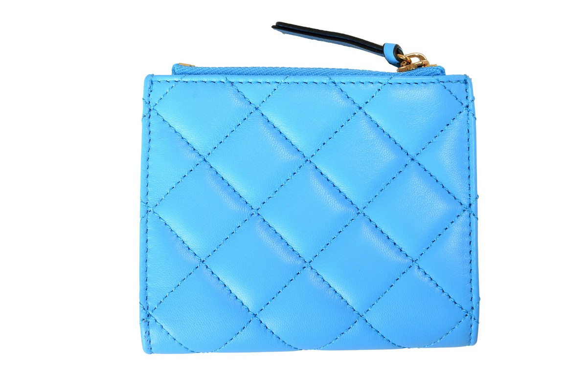 Versace★素敵!Blue Leather Quilted Card Case Compact Wallet s-l1200.jpg