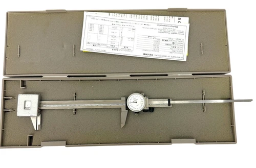 Mitutoyo 536-252 Jeweled Dial Caliper 8" Calibrated .001" with Case, Made Japan