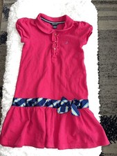 Nautica girls sz. 8 pink drop waist collar dress-bow. Cute, great quality