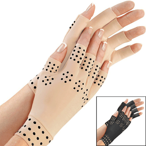 Magnetic Gloves Arthritis Therapy Support Pressure Pain Heal Joints NEW Single 1 - Picture 2 of 12
