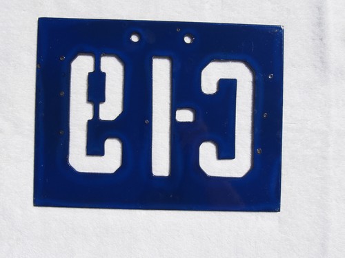 Vintage Porcelain "C-19 C-20" Signs Stadium~Ballpark~Old Factory~Railroad - Picture 4 of 9