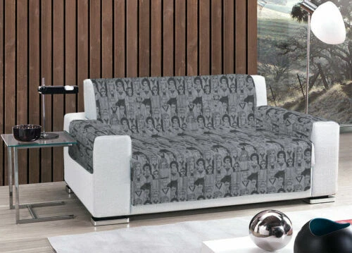 Copridivano grigi 100% cotone