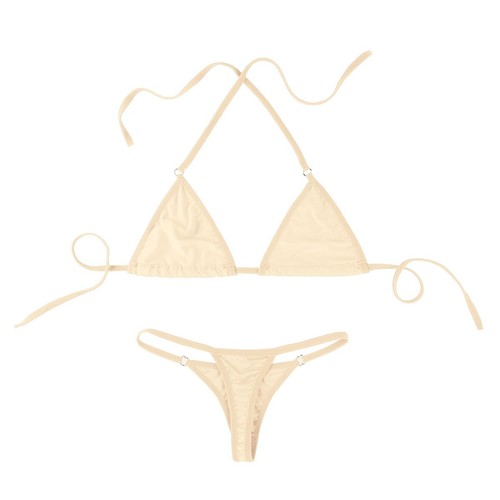 Women's Sheer Mesh Bikini G-String Thong Micro Brazilian Swimsuit Swimwear - Picture 36 of 151
