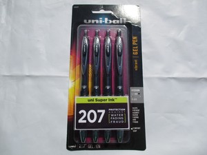 uni-ball-Signo-Gel-207-Retractable-Gel-Pens-8-49-Black-Ink-0-7-mm-Pack-Of-4