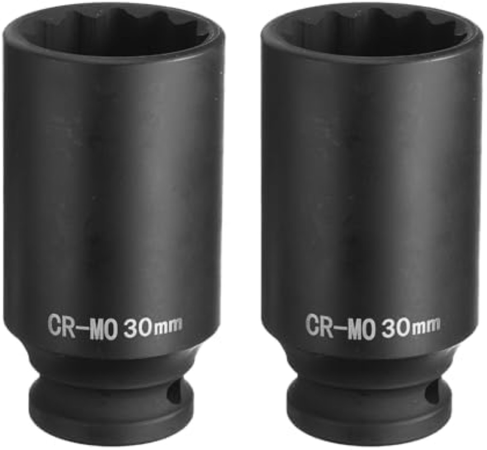 QUARKZMAN Bussole Impatto 30mm 12 Punti 1/2" - 2 Pezzi Metrici