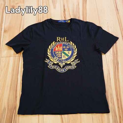 NWT Polo Ralph Lauren Gold Crest Logo RL 67 T-Shirt Black $65