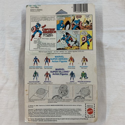 Sealed New 1984 Captain America Marvel Super Heroes Secret Wars Mattel - Picture 2 of 5
