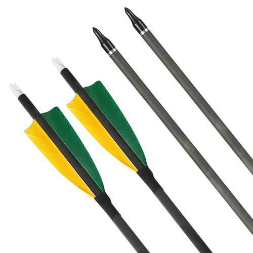 31" Carbon Arrows True Feather Archery Traditional Bow Recurve Bow Hunting Shoot - Picture 6 of 10