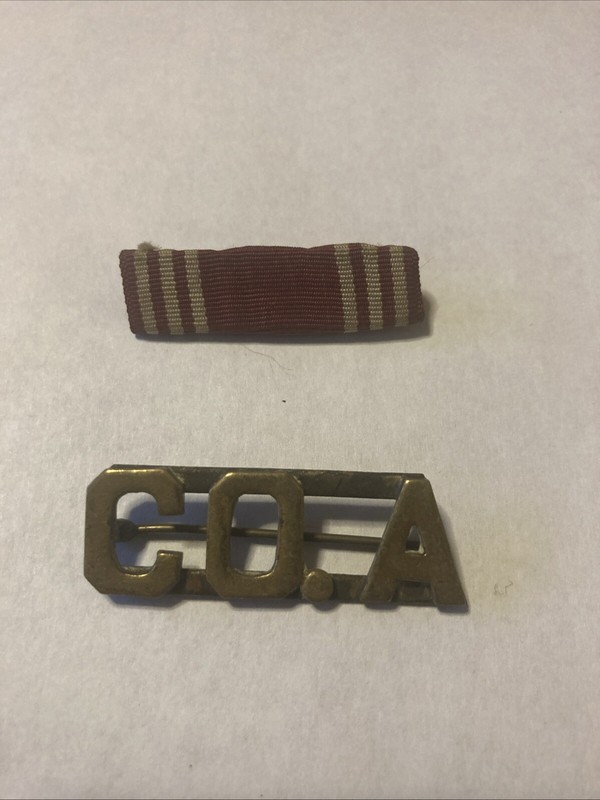 WWII Era Good Conduct Medal And CO.A  Pin