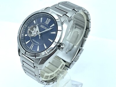 時計 SEIKO automatic 4r38-00f0 Near MINT SEIKO PRESAGE Automatic Watch Open heart Sapphire Navy