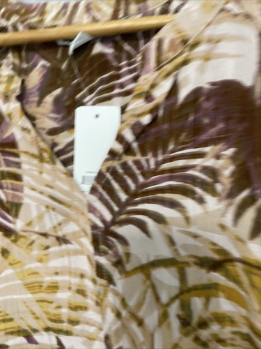 BNWT Rockmans Multicoloured Palm Shirring Top Womens Size 8 RRP$49.99 - Picture 5 of 6