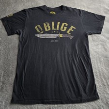 Wash With Scalps Oblige Stay Zero Knife Shirt Mens M Black S/S Made In USA