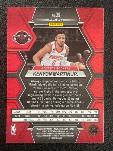 2022-23 Panini Mosaic - Silver Prizm #29 Kenyon Martin Jr. - Picture 2 of 2