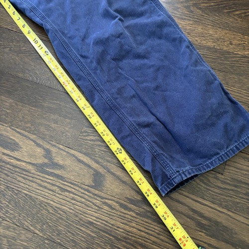 Pantaloni da lavoro Carhartt B159 Navy larghi in tela da falegname 42x32 - Foto 11 di 11