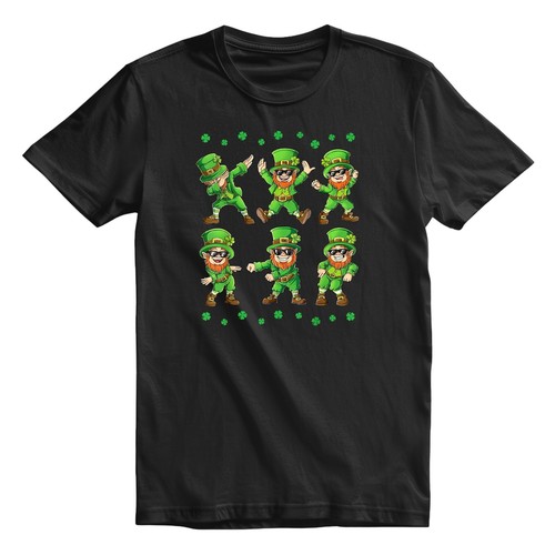 Dancing Leprechauns St Patrick's Day T-shirt For Men & Women Shirt Top - Picture 1 of 9