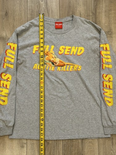 FULL SEND Auntie Killers Men’s Long-Sleeve T-Shirt Large Gray 2020 - Picture 5 of 9