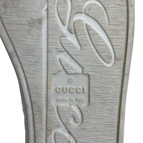 Sneakers alte Gucci Microguccissim in pelle rosso stringate donna taglia 36 - Foto 9 di 13