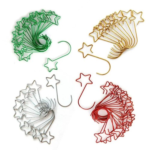 20Pcs Christmas Tree Hooks DIY Hanging Baubles Ball Small Ornaments Metal Hanger - Picture 8 of 23
