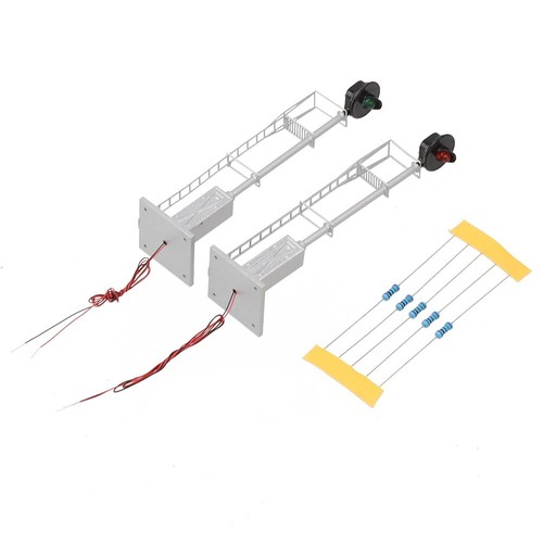 Black Wire Red and Green Light HO Scale Model Railroad Twolights Signal - Picture 5 of 12
