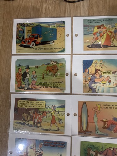 lot 41 postcard Vintage 40s 50s Sexy Sexy Humor Collection Farmer Car Navy Dog - Picture 5 of 12
