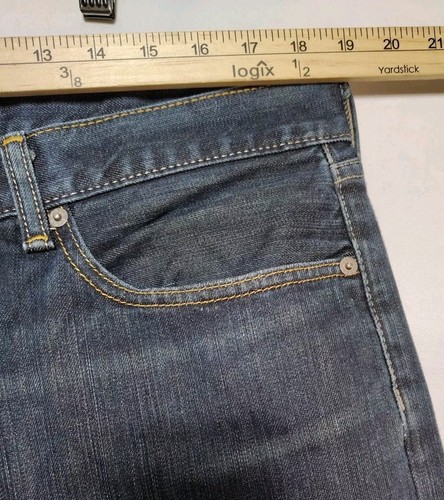 Levi's 505 Men's Jeans 38x30 Regular Straight Fit Dark Wash Denim 100% Cotton - Foto 4 di 10