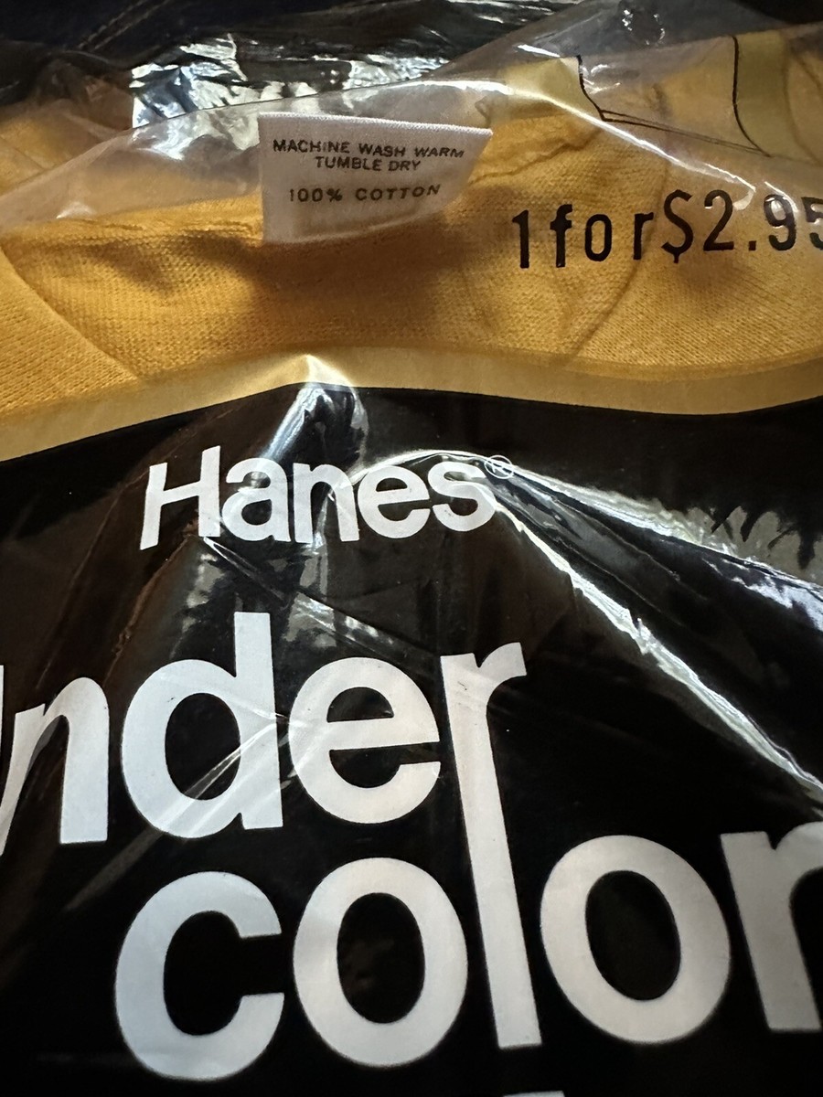 トップス DEAD STOCK\" HANES vintage Hanes Under Colors T-shirt Golden Yellow NOS Dead
