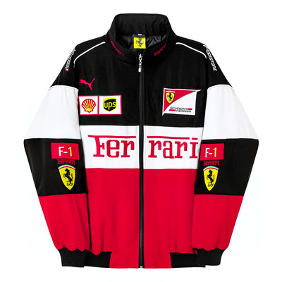 Vintage Ferrari F1 Racing Bomber Jacket
