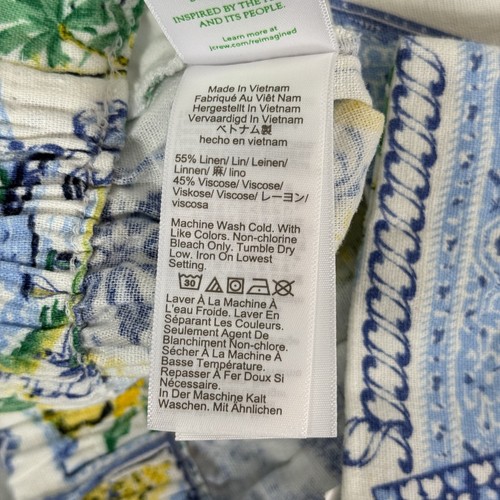 J.CREW NWD Printed Elastic-Back Linen-Blend Lemon Pleated Short sz 8 BY449 - Picture 5 of 5