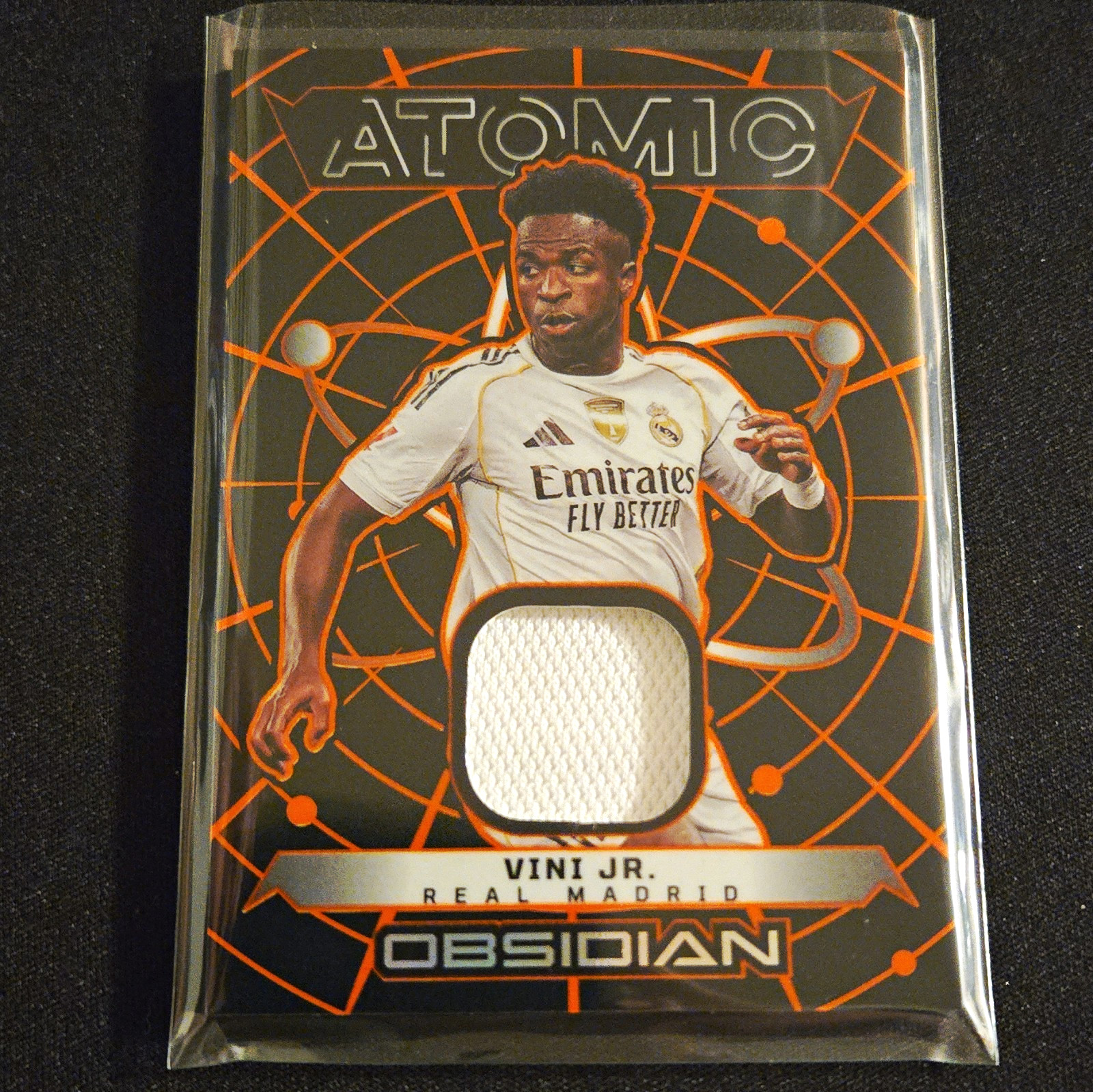 Panini Obsidian Soccer 2025-26 Vini Jr. Real Madrid Atomic Mem /175 AM-VJR