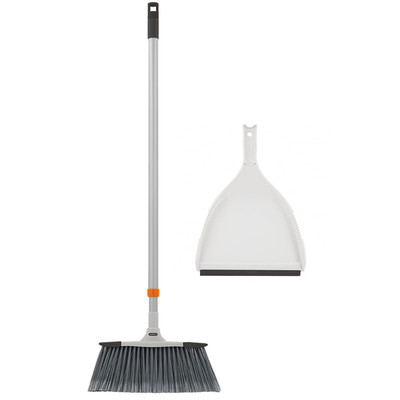 Superio Slim Angle Broom Dustpan Extendable Handle 53 Long Durable Collapsible