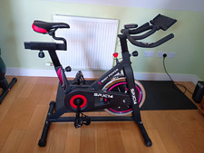 Body Power SP-IC14 Indoor Cycling Bike Adjustable Resistance LCD Black/Red