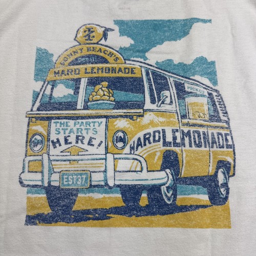 IZOD Saltwater Graphic White T Shirt Men’s Small Hard Lemonade Double Sided S/S - 第 3/10 張圖片