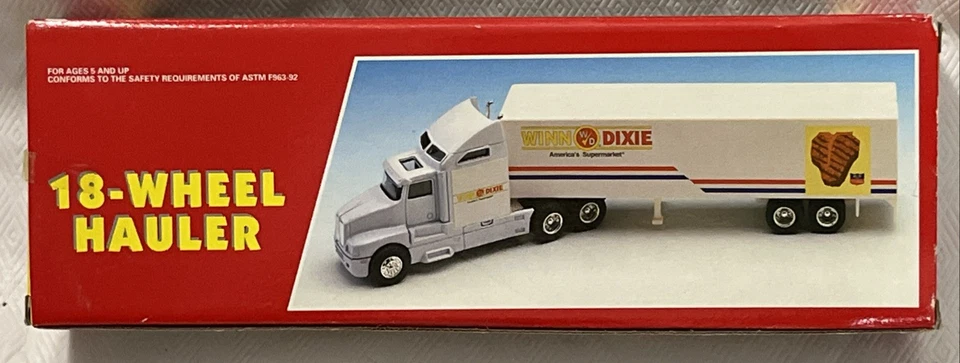 Remolque de 18 ruedas Winn Dixie vintage escala 1:64 transportador y cabina diecast nuevo en caja Foto 4 de 4