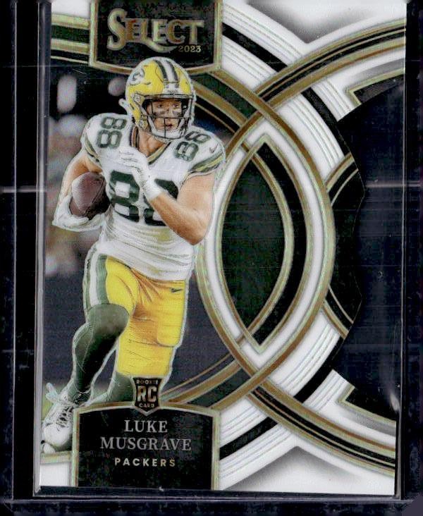 2023 Panini Select #166 Luke Musgrave White Prizms Die Cuts #/199