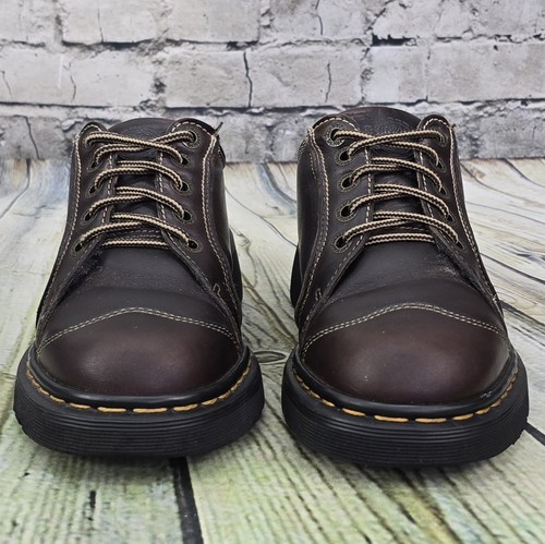 Vintage Doc Martens Mens 6 Brown Leather Oxford Chunky Shoes Y2K England 9381 - Picture 4 of 10