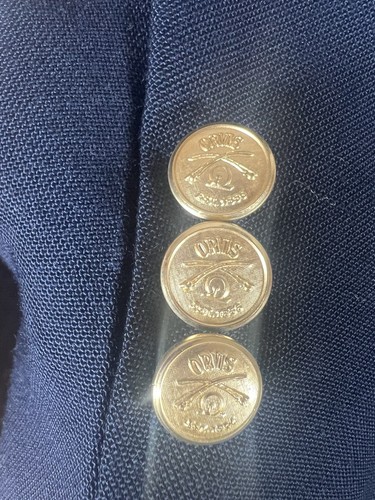Vintage Orvis Blazer 42R Blue Wool Gold Buttons Premium Logo University USA - Picture 3 of 8