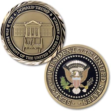 Donald Trump 45Th and 47Th President of the United States Challenge Coin 2 Inche