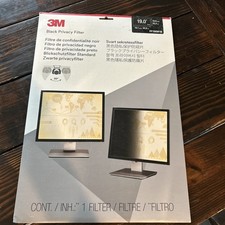 3M Black Privacy Filter for 19" Monitor Anti-Glare PF190W1B