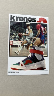 Sticker Card promo Drazen Petrovic 1988 Kronos Basket Sneakers