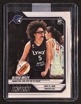 Olivia Miles 2026 Panini Instant WNBA Young Star #190 Lynx RC /558 (In Hand)