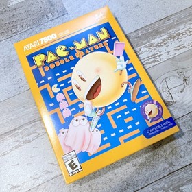 NO GAME Atari 7800 Pac-Man Double Feature 2025 High Score Empty Box Manual Pin