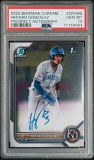 2022 BOWMAN CHROME PRSPCT AUTOS #CPAHG HERARD GONZALEZ PSA 10 AUTO