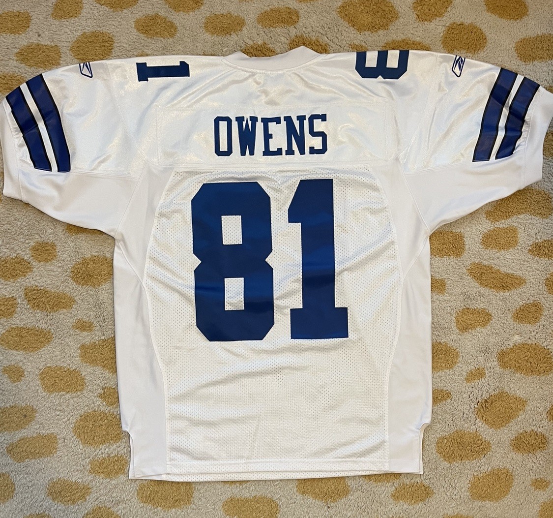Terrell Owens Reebok On Field Dallas Cowboys Nfl Jersey Men Size 48 White